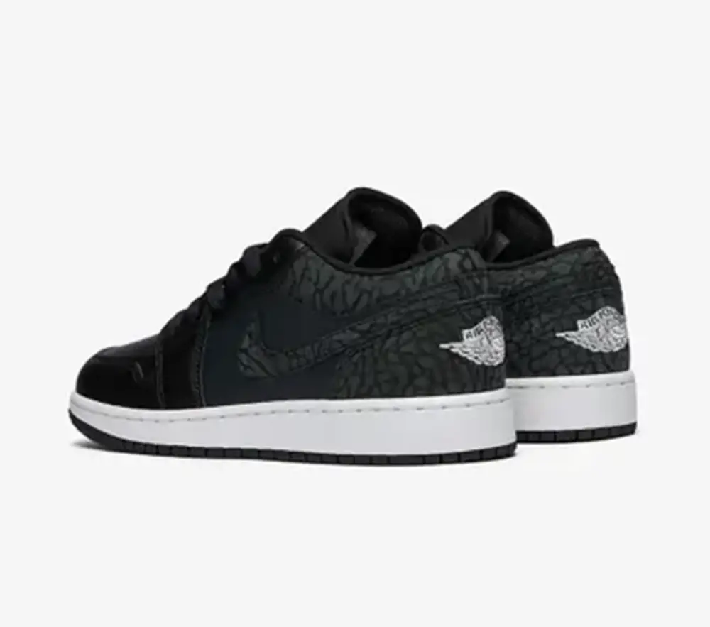 Giày Nike Air Jordan 1 Low SE GS 'Black Elephant' FB9908-001 - Ảnh 3