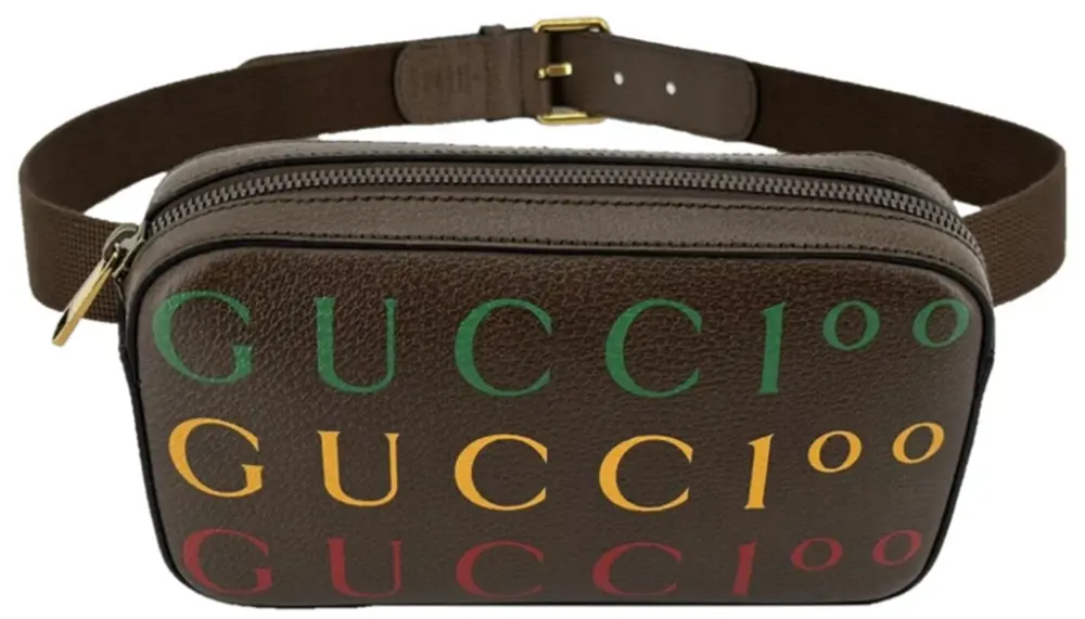Túi Gucci 100th Anniversary Waist ‘Brown’ 602695-ULGBT-2592 - Ảnh 4