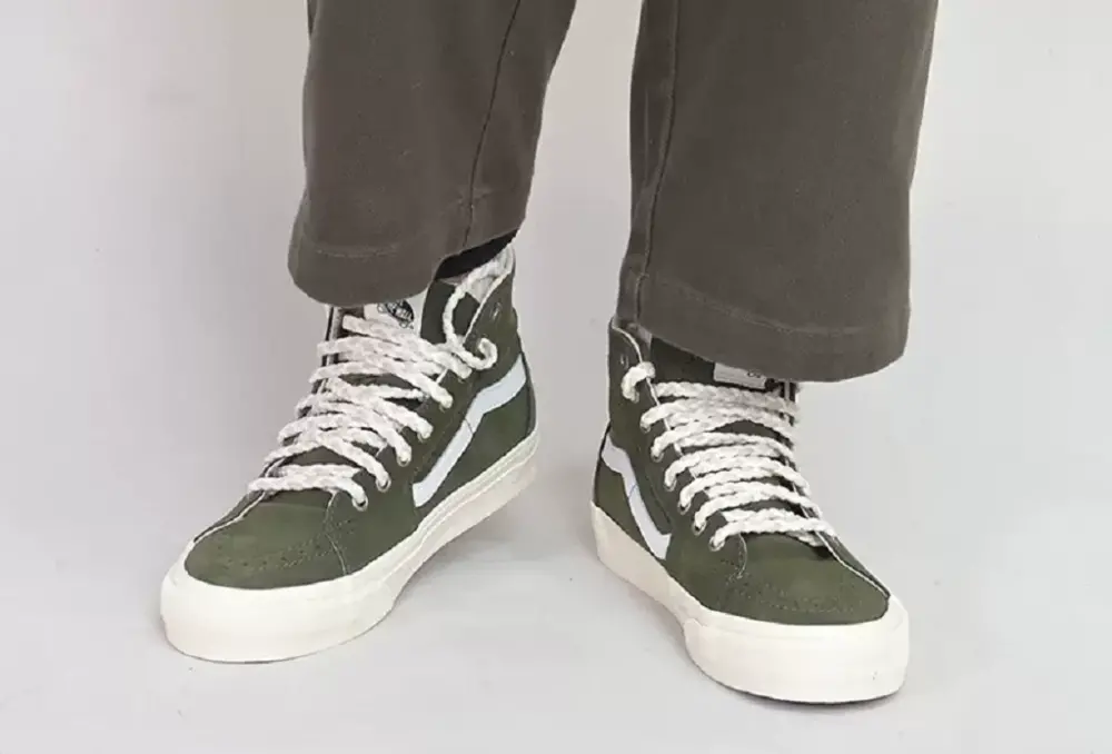 Giày Vans Skate Sk8-Hi 'Green White' VN0009Q0KFR - Ảnh 4