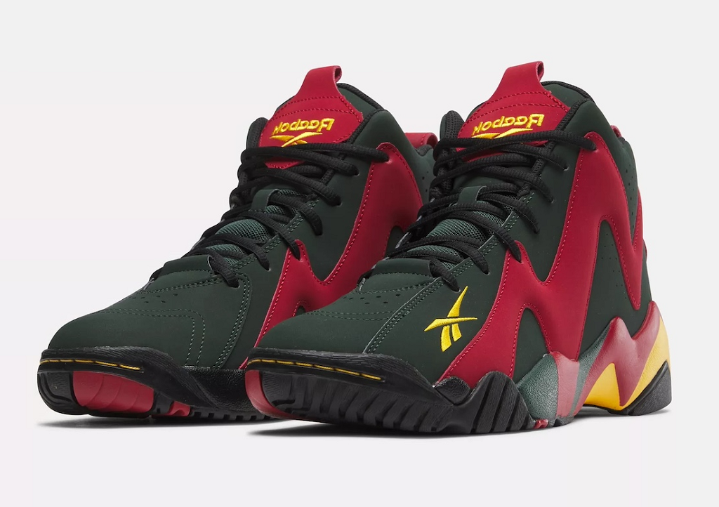 Giày Reebok Hurrikaze II 2 Shawn Kemp Kamikaze Olive Red 100033880 - Ảnh 4