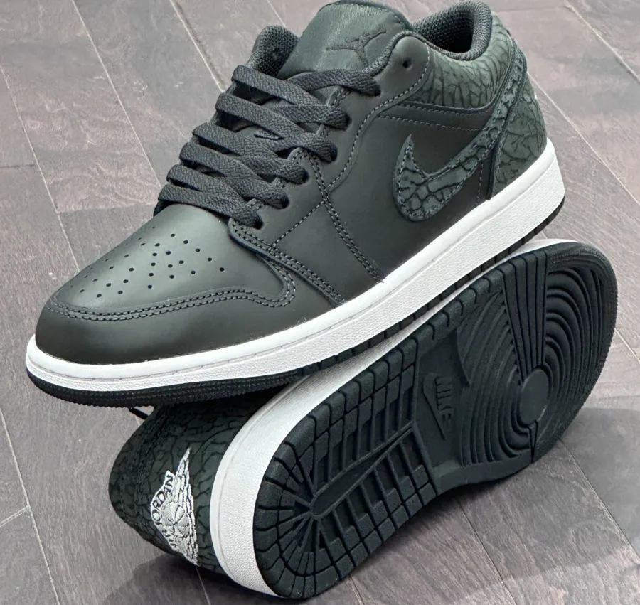 Giày Nike Air Jordan 1 Low SE ‘Black Elephant’ FB9907-001 - Ảnh 2