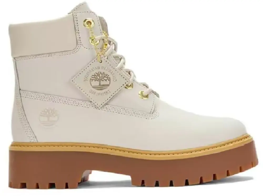 Giày Timberland Round Head Lace-Up Beige A6AWZW