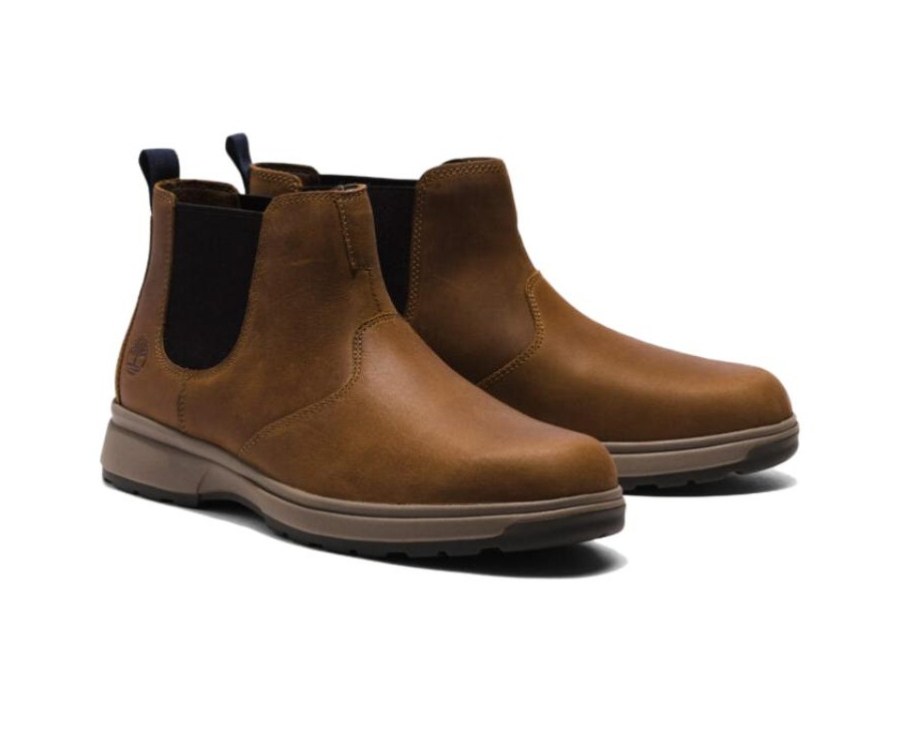 Giày Timberland Comfortable And Light Short Chelsea Boots Brown A5R8Z254 - Ảnh 4