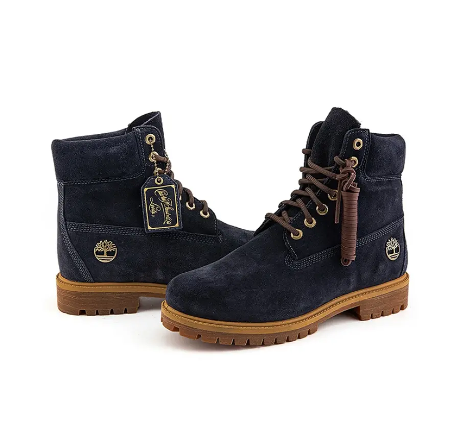 Giày Timberland Leather Warm Hight-to Waterproof Dark Blue A6821W - Ảnh 3
