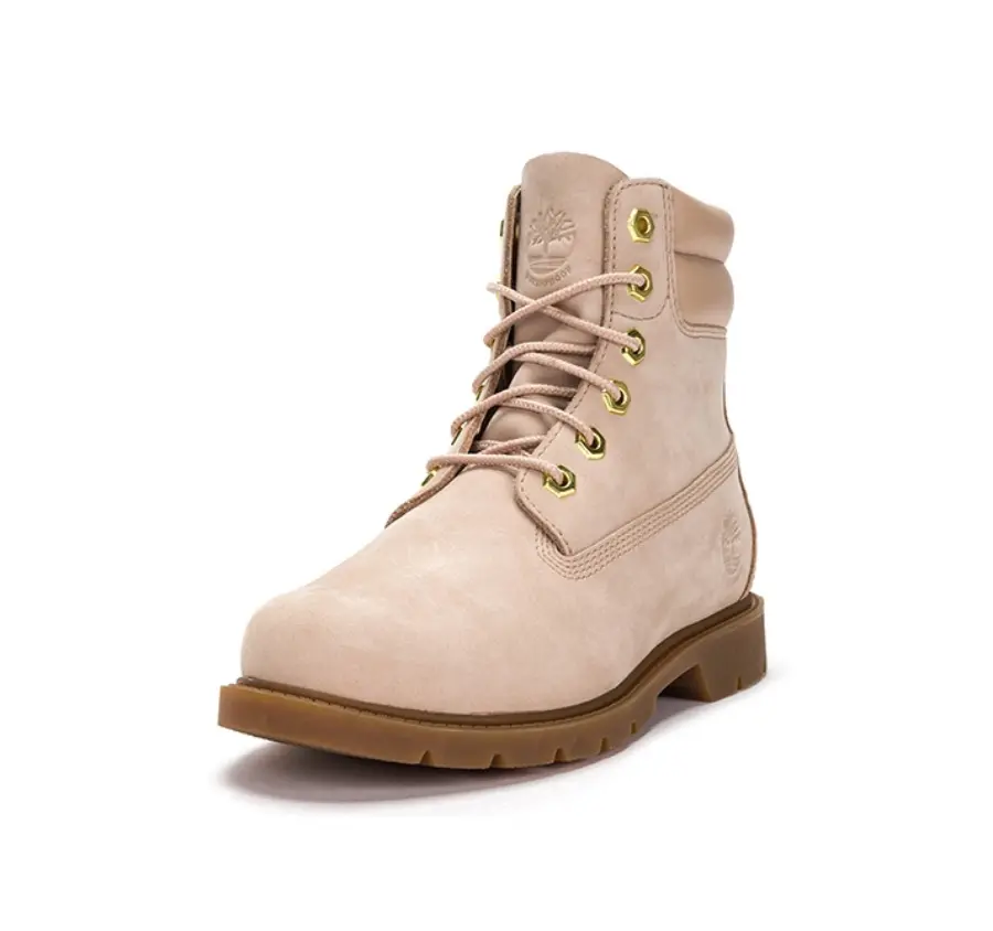 Giày Timberland Leather Waterproof High-top Pink A5N35W - Ảnh 4