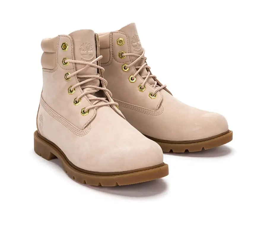 Giày Timberland Leather Waterproof High-top Pink A5N35W - Ảnh 3