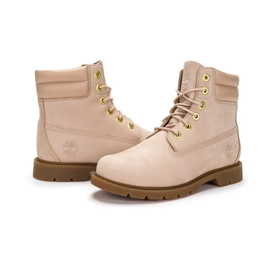 Giày Timberland Leather Waterproof High-top Pink A5N35W - Ảnh 5