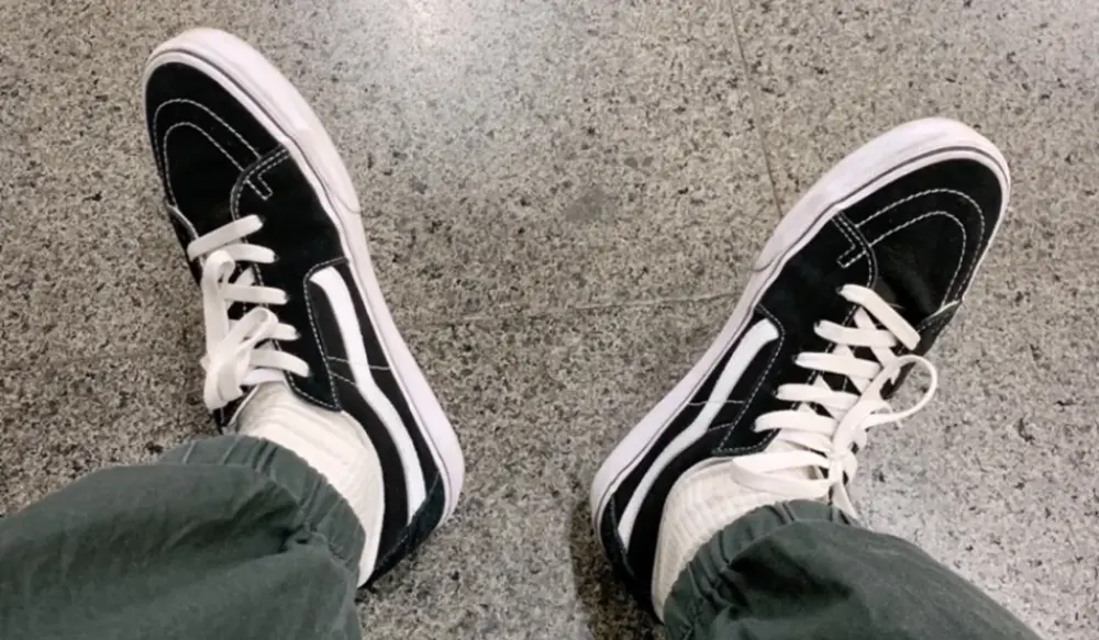 Alternative view of Giày Vans SK8 Low ‘Black White’ VN0A4UUK6BT