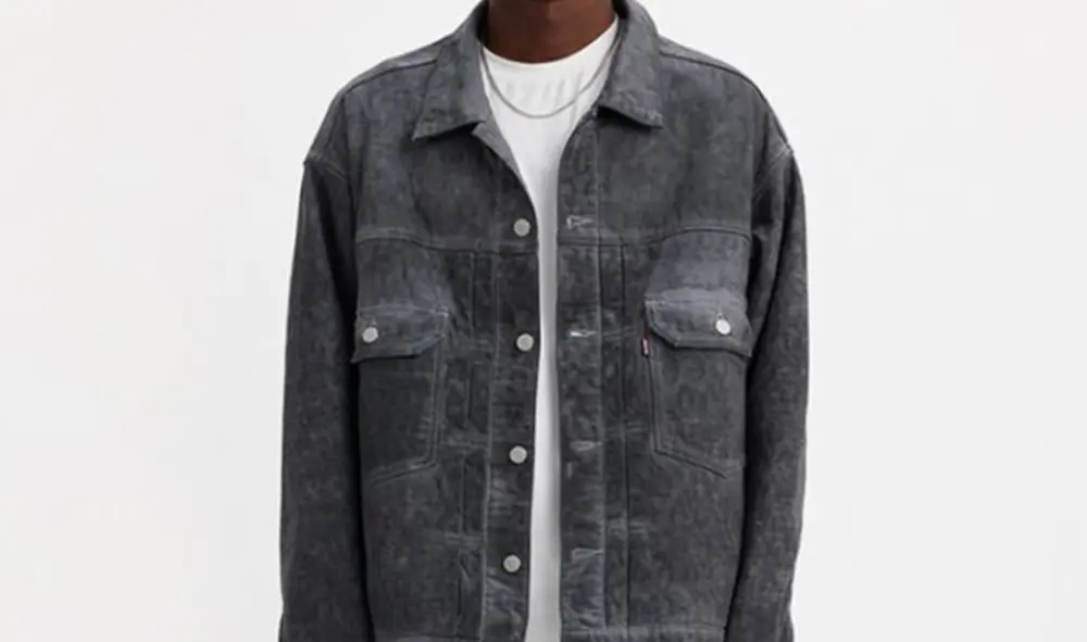 Alternative view of Áo Stussy x Levi's Jacquard Trucker Jacket Black A52160002