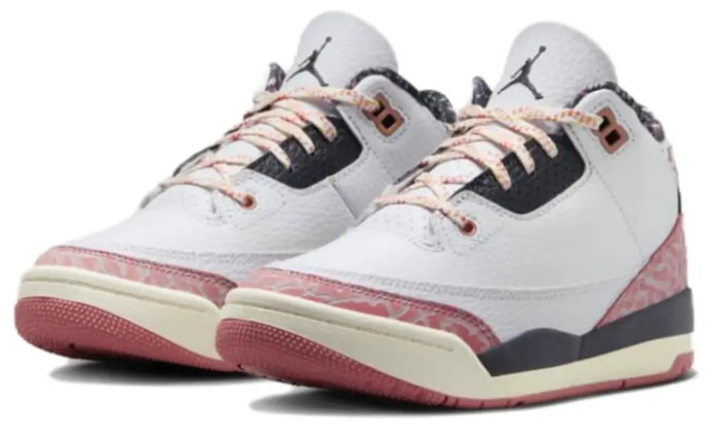 Alternative view of Giày Nike Air Jordan 3 Retro 'Red Stardust' 441140-100