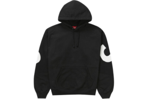 Áo Supreme Big Logo Jacquard Hooded Sweatshirt Black - 23FW