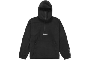 Áo Supreme Polartec Facemask Half Zip Hooded Sweatshirt Black
