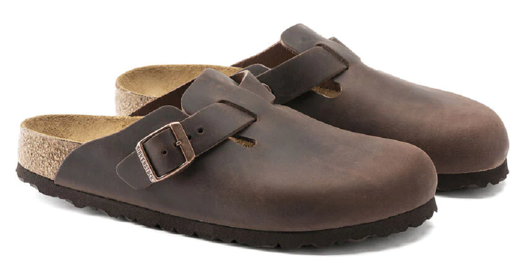 Dép Birkenstock Boston Nubuk Leather Habana 0860133 - Ảnh 3