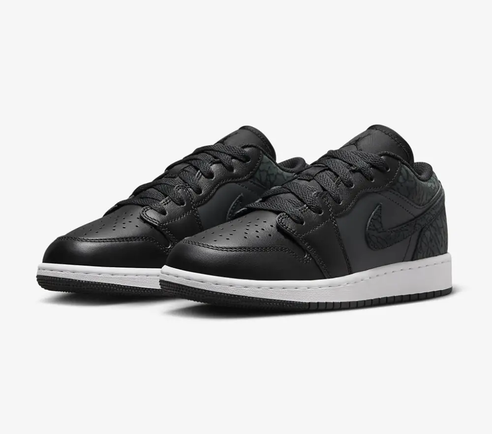 Giày Nike Air Jordan 1 Low SE GS 'Black Elephant' FB9908-001 - Ảnh 4