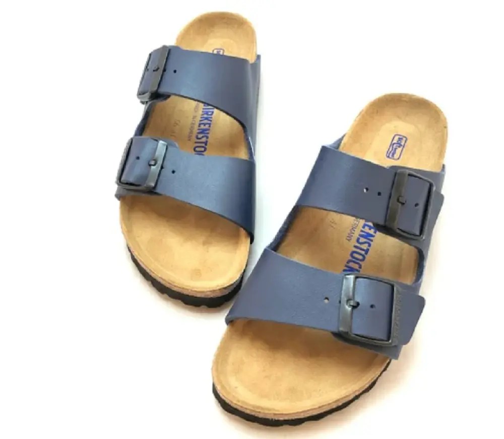 Dép Birkenstock Arizona Soft Footbed Birko-Flor Blue 0051063 - Ảnh 3
