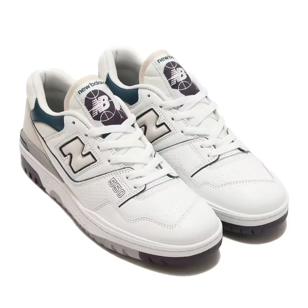 Alternative view of Giày New Balance 550 'White Purple Green' BB550WCB