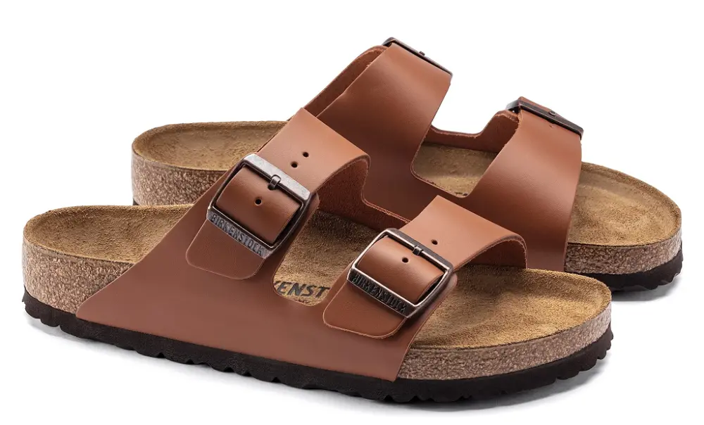 Alternative view of Dép Birkenstock Arizona Natural Leather Narrow Fit Brown 1019075