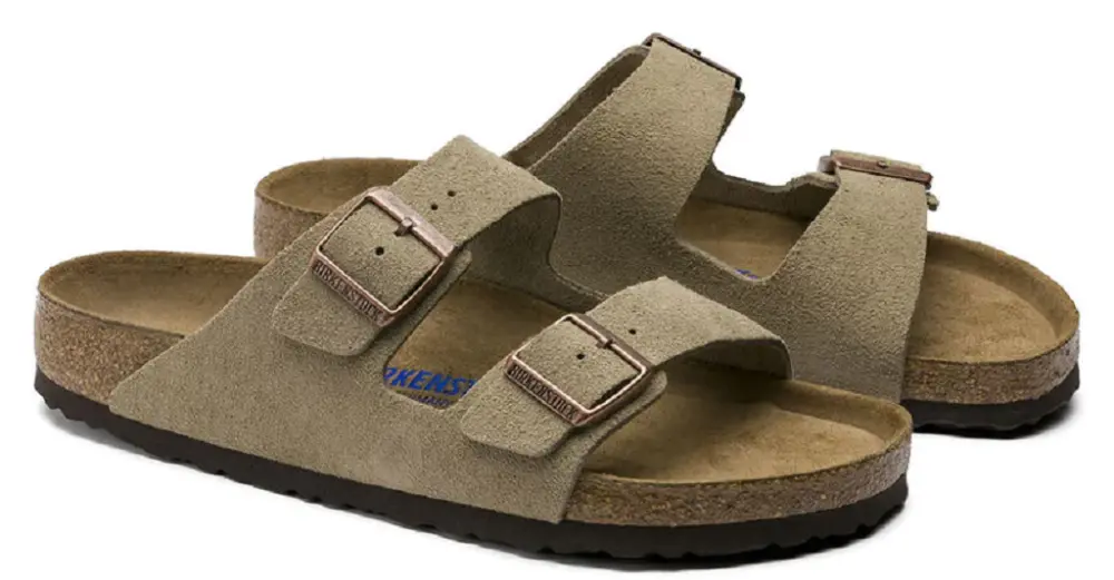 Dép Birkenstock Arizona Soft Footbed Suede Leather 'Taupe' 0951301 - Ảnh 6