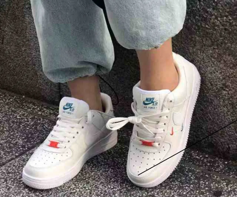Giày Nike Wmns Air Force 1 ’07 Essential ‘Summit White Solar Red’ CT1989-101 - Ảnh 5