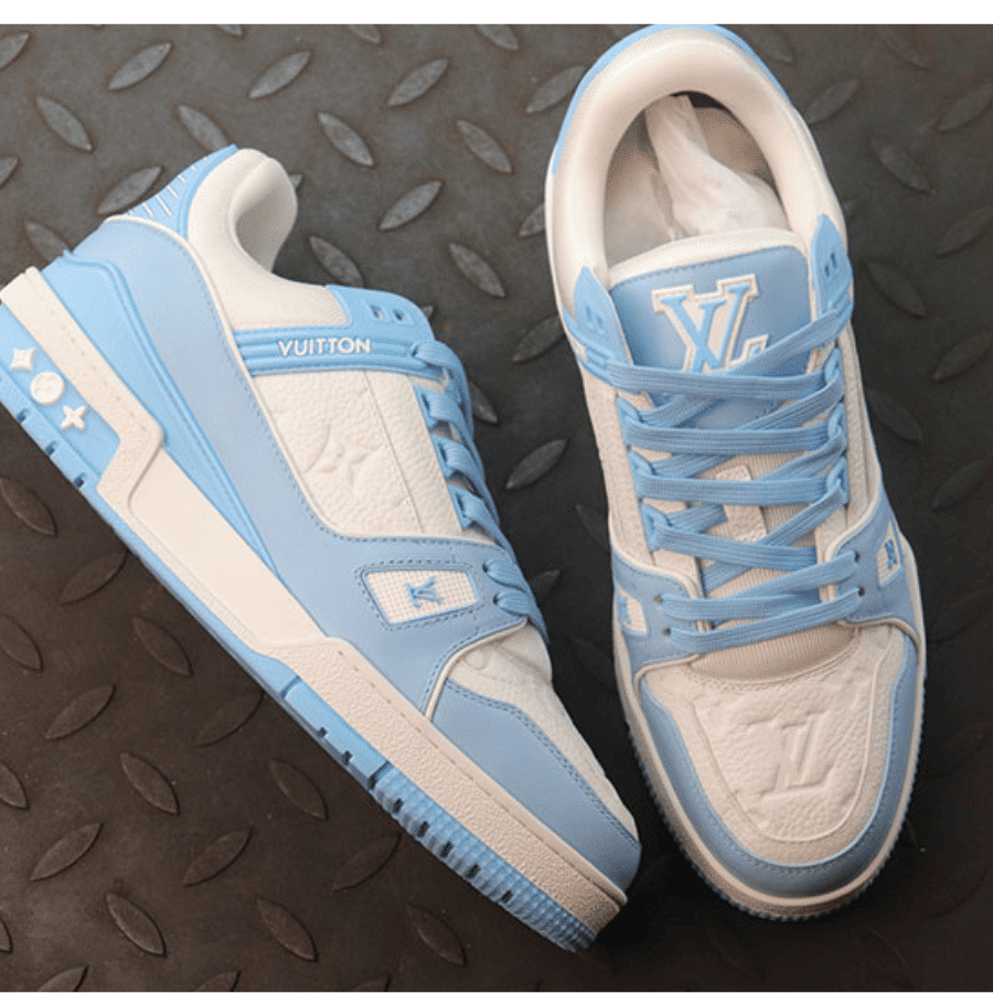 Giày Louis Vuitton Trainer Low “White Sky Blue” 1AA6YK - Ảnh 5