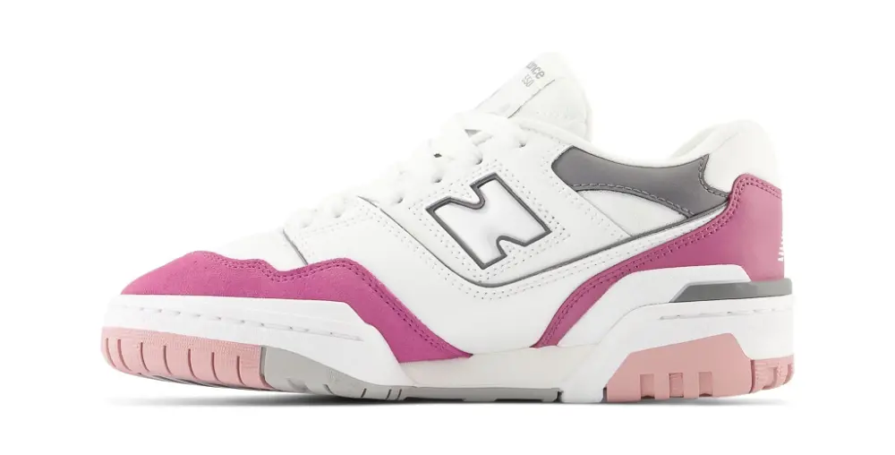 Giày New Balance 550 GS White Violet Grey GSBB550CK - Ảnh 4