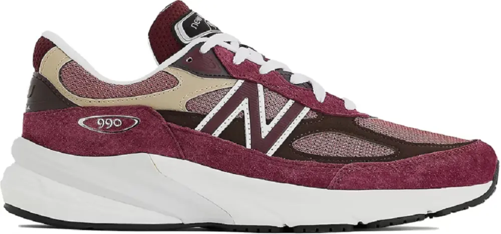 Giày New Balance 990v6 MiUSA Teddy Santis Burgundy Tan U990BT6