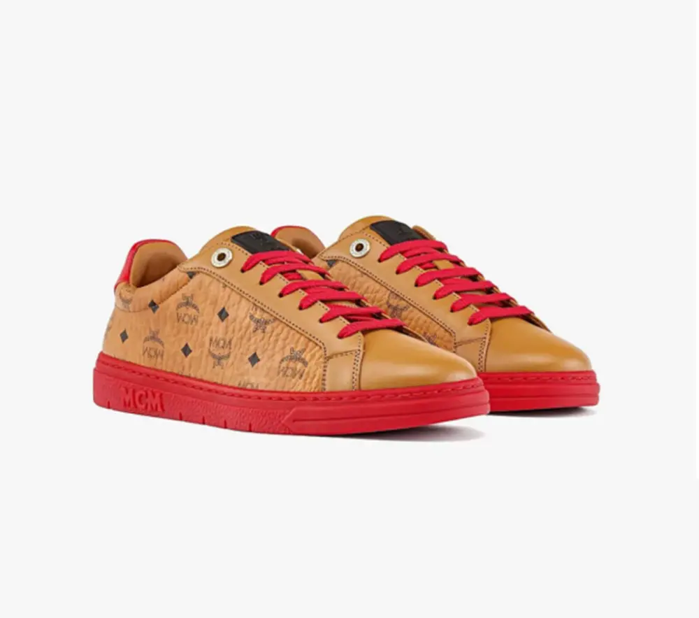 Giày MCM 41 IT Lo Sneakers Red Lychee MEXCSMM02R0041 - Ảnh 3