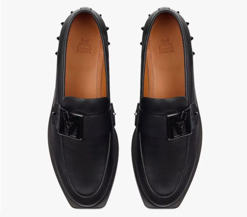 Giày MCM 39 IT Mena Loafer Leather Black MESBALM01BK039 - Ảnh 3