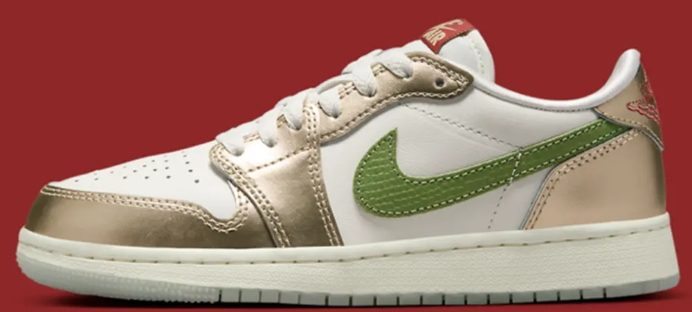 Alternative view of Giày Nike Air Jordan 1 Low GS ‘Year of the Dragon’ FQ6593-100
