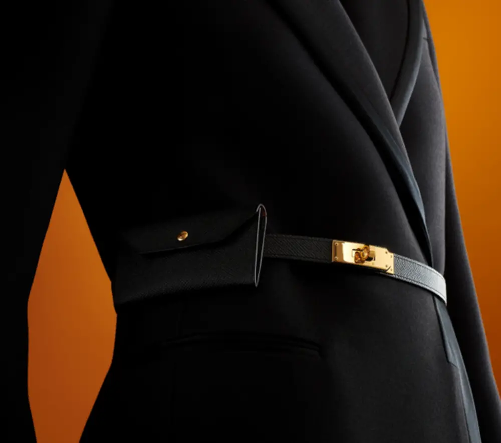 Alternative view of Thắt Lưng Hermes Kelly Pocket 18 Belt ‘Gold black’ H081120CC89