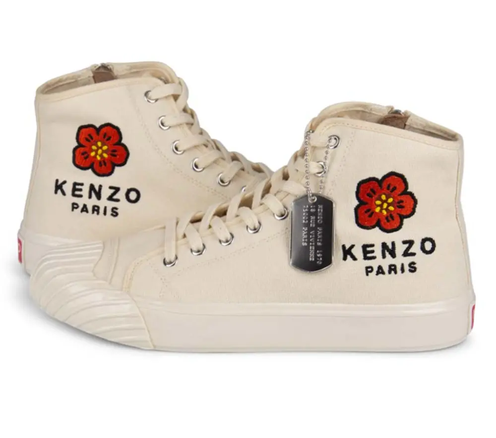Giày Kenzo Kenzoschool High-top ‘Cream’ FC65SN020F73 - Ảnh 4