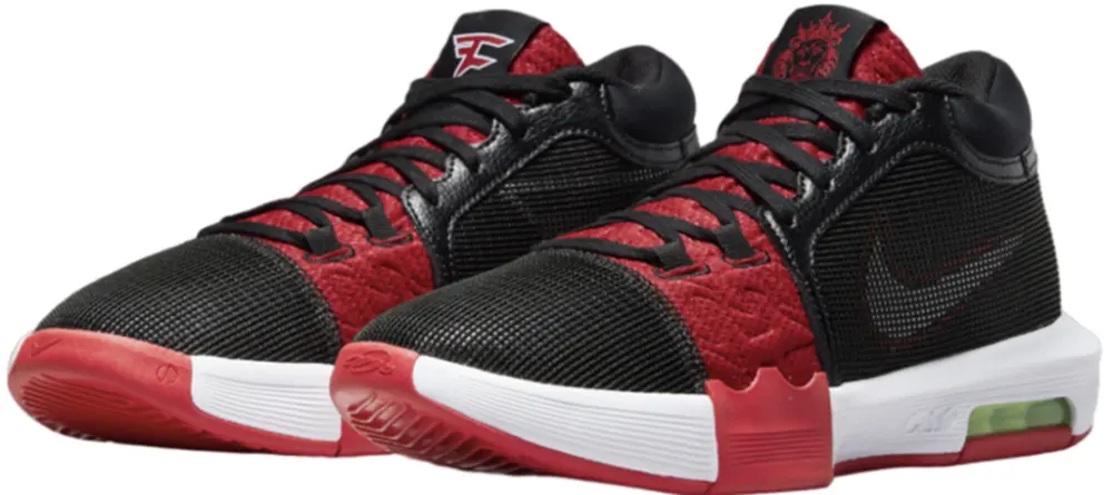 Giày Nike LeBron Witness 8 FaZe Clan ‘Bred’ FV0401-001 - Ảnh 5