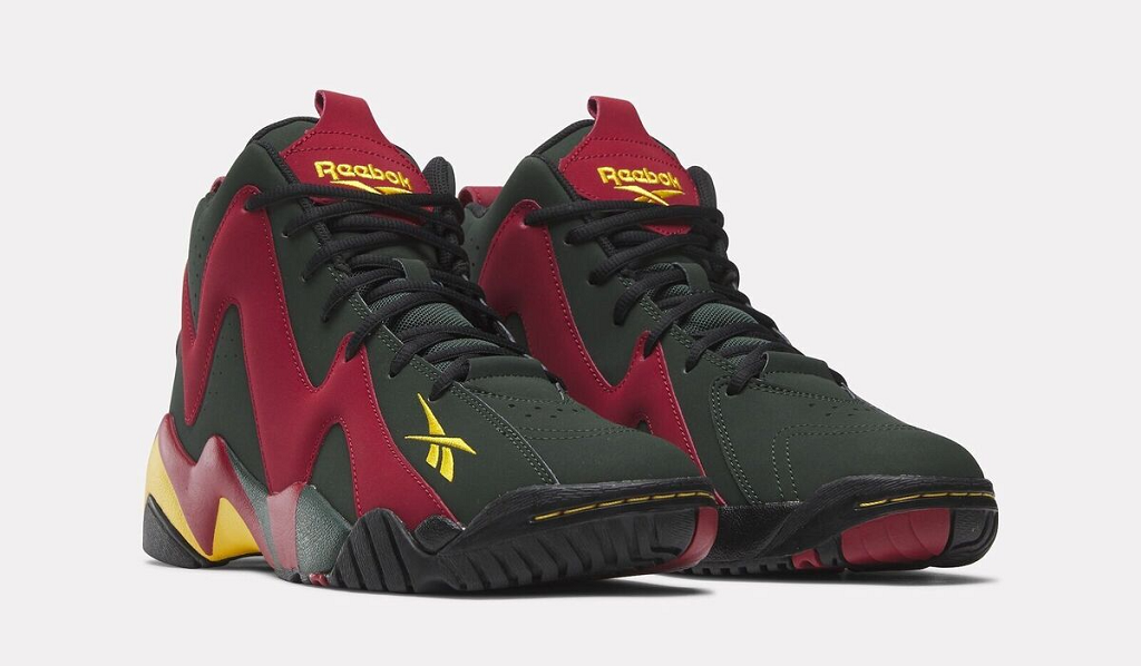 Giày Reebok Hurrikaze II 2 Shawn Kemp Kamikaze Olive Red 100033880 - Ảnh 2