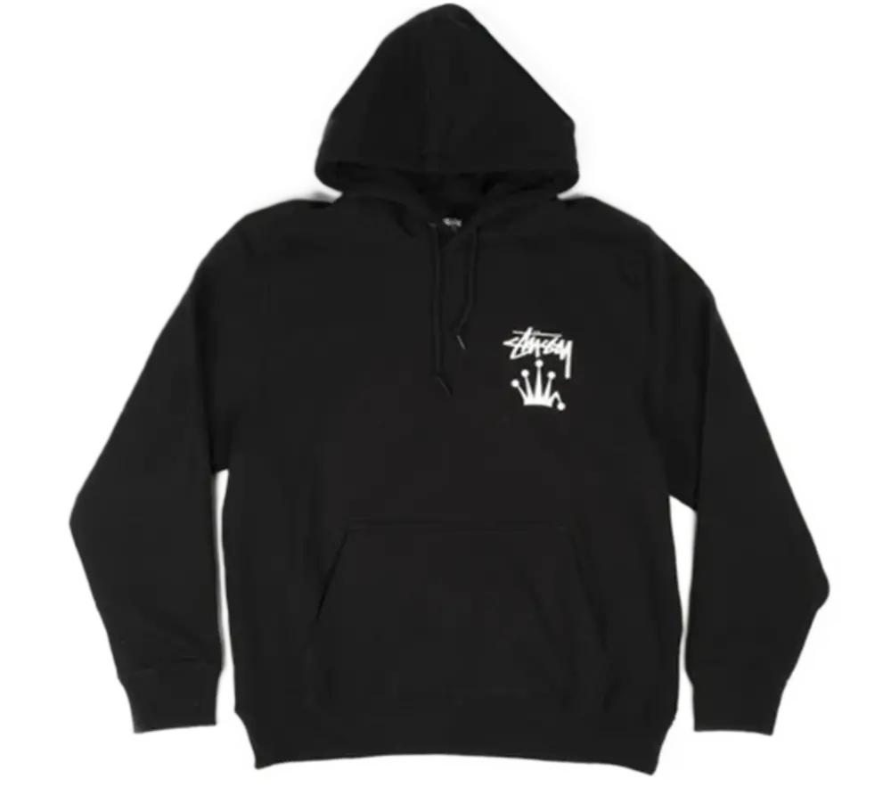 Áo Stussy Classic Crown Patten Printed Hooded Sweashirt 'Black'