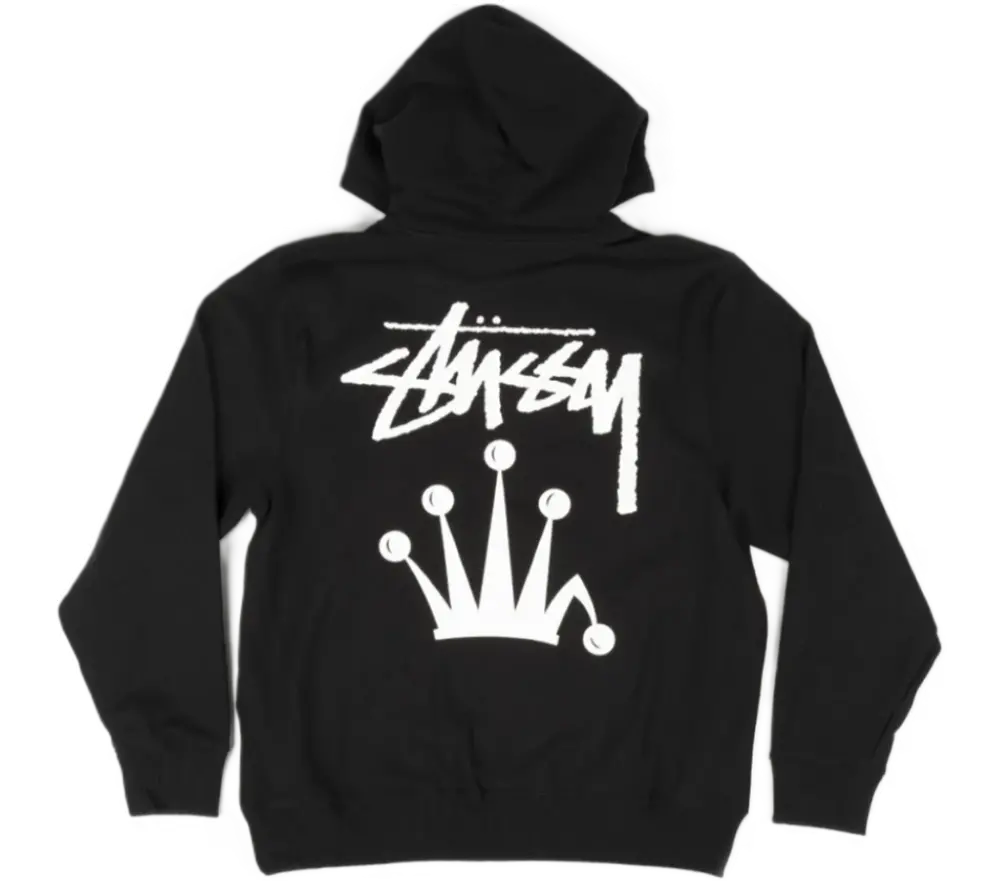 Alternative view of Áo Stussy Classic Crown Patten Printed Hooded Sweashirt 'Black'