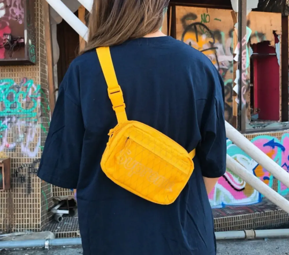 Túi Supreme Shoulder Bag FW18 Yellow SP-SBFW18YW - Ảnh 3