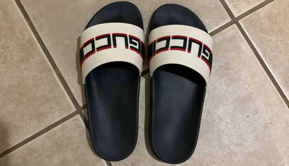 Dép Gucci Stripe Rubber Slide ‘Ecru’ 522884-JC200-9572 - Ảnh 3