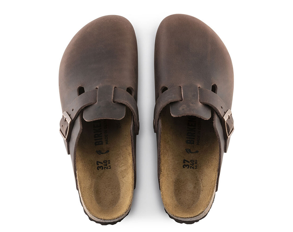 Dép Birkenstock Boston Nubuk Leather Habana 0860133 - Ảnh 4