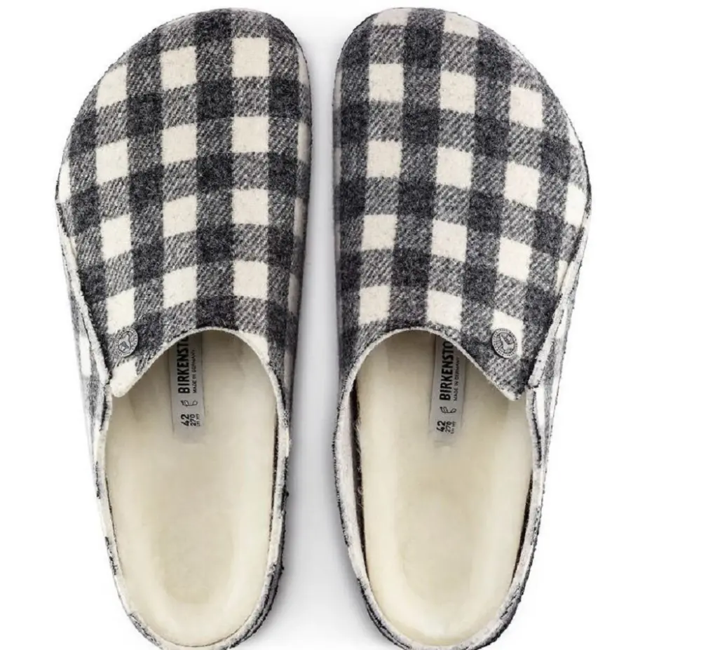 Alternative view of Dép Birkenstock Zermatt Shearling White Plaid 1017545