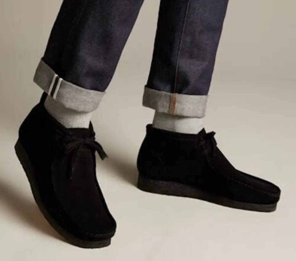 Alternative view of Giày Clarks Wallabee Boot ‘Black’ 261-55512