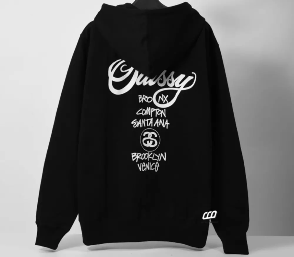 Áo Stussy World Tour Zip Hoodie 2022 ‘Black’ - Ảnh 5