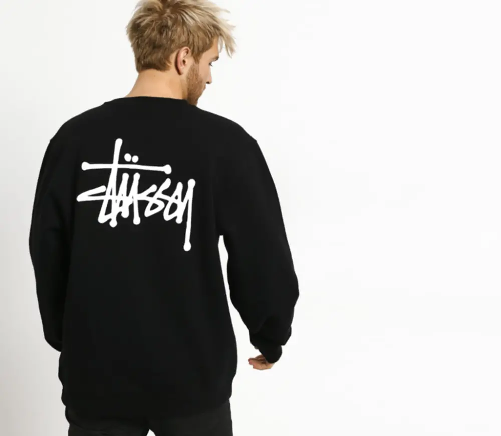 Alternative view of Áo Stussy Basic Stock Crew Black