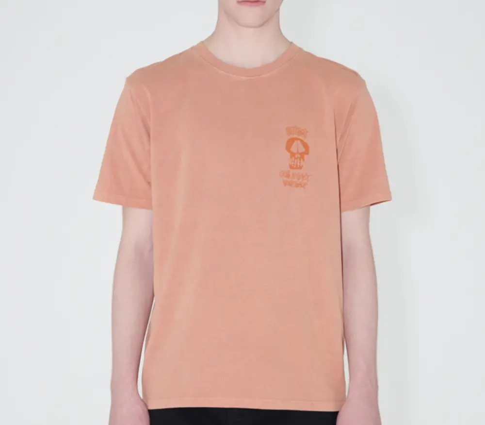 Áo Stussy x Our Legacy Work Shop Surf Skull Pigment Dyed Tee ‘Clay’ - Ảnh 3