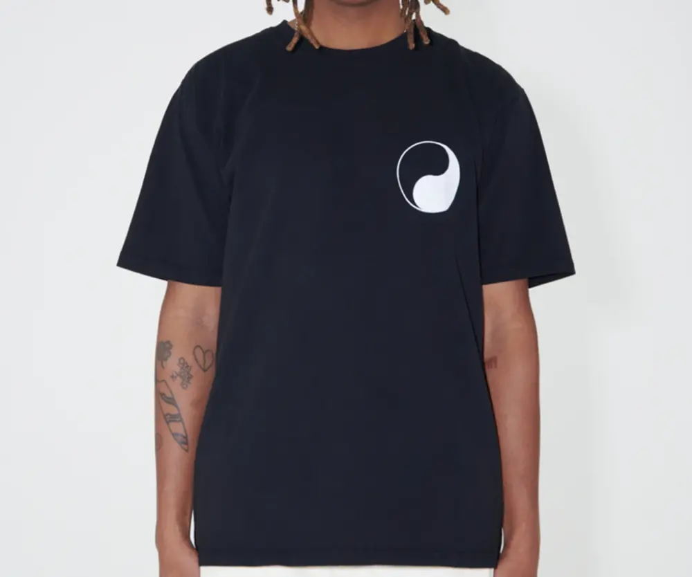 Áo Stussy x Our Legacy Work Shop Yin Yang Pigment Dyed Tee ‘Black’ - Ảnh 3