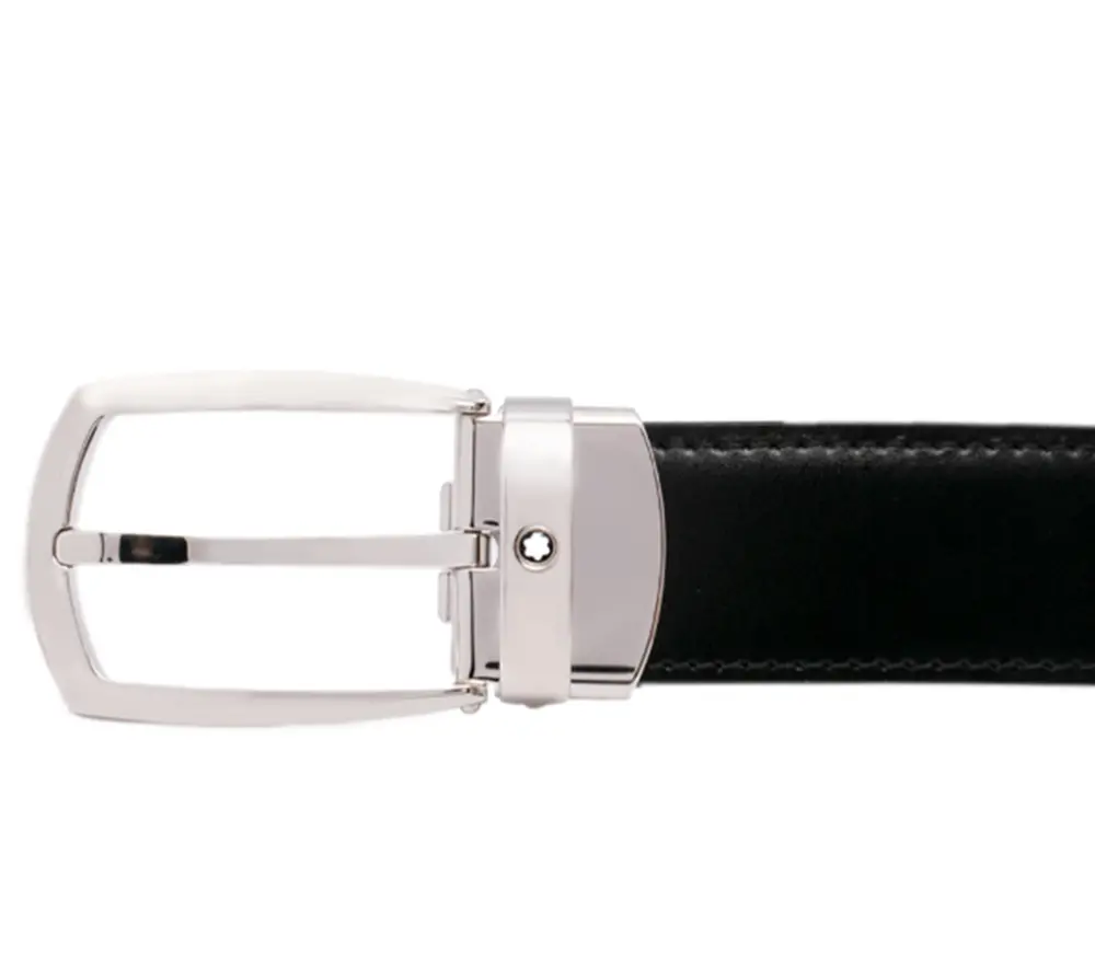 Thắt Lưng Nam MontBlanc Reversible Leather Belt 'Black' 112960 - Ảnh 3