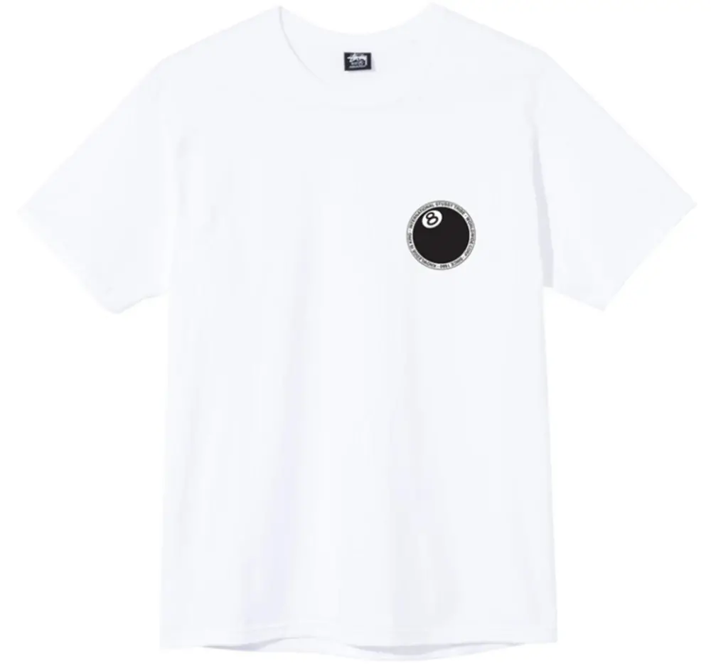 Áo Stussy 8 Ball Dot Tee White