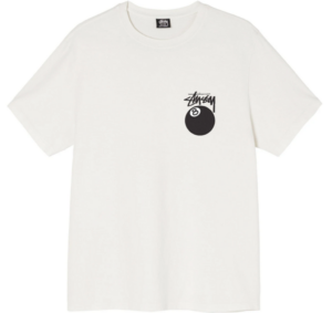 Áo Stussy 8 Ball Pigment Dyed Tee Cream