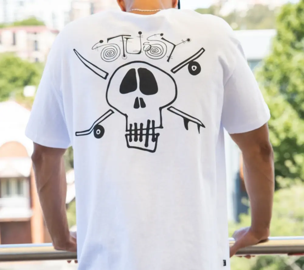 Alternative view of Áo Stussy Surf Skate Skull T-Shirt ‘White’