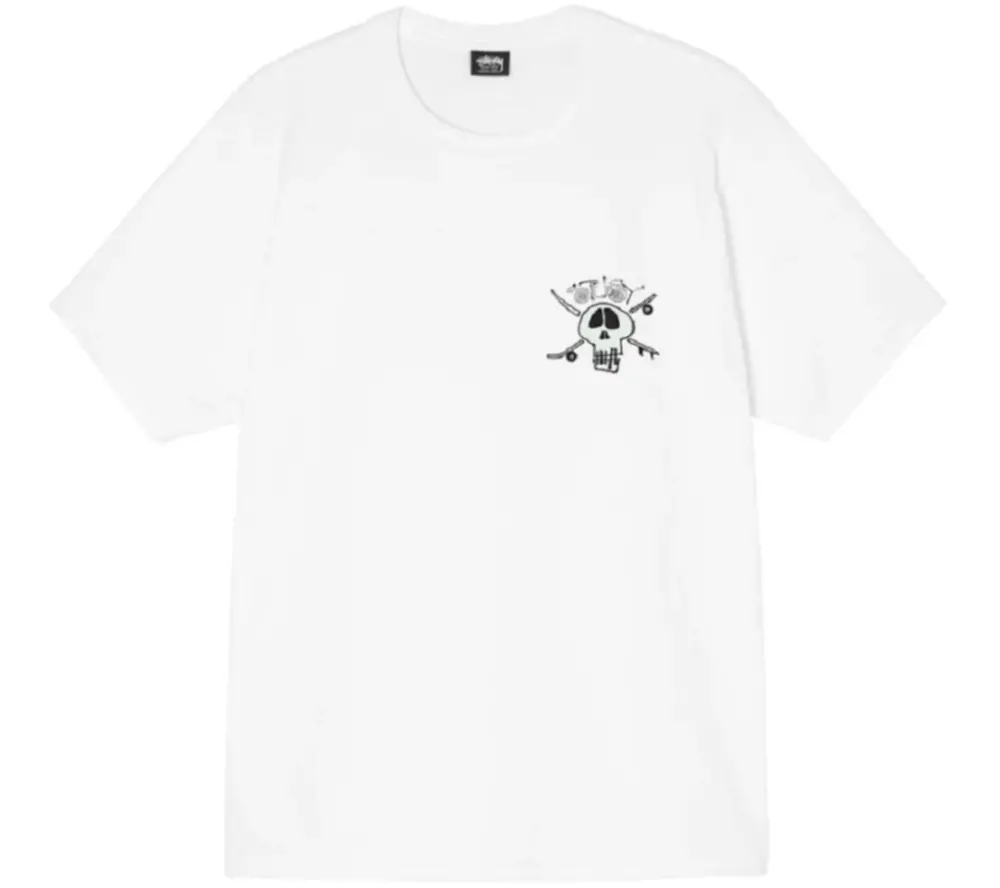 Áo Stussy Surf Skate Skull T-Shirt ‘White’