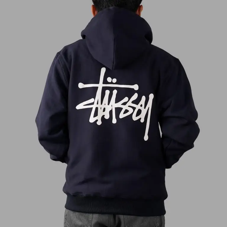 Áo Stussy Basic Stussy Hoodie ‘Navy’ - Ảnh 3